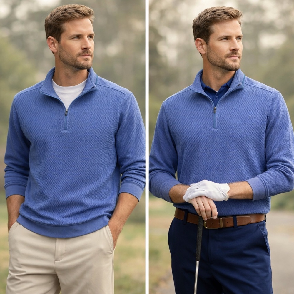 Walter Hagen Clubhouse Midweight Quarter Zip Pullover